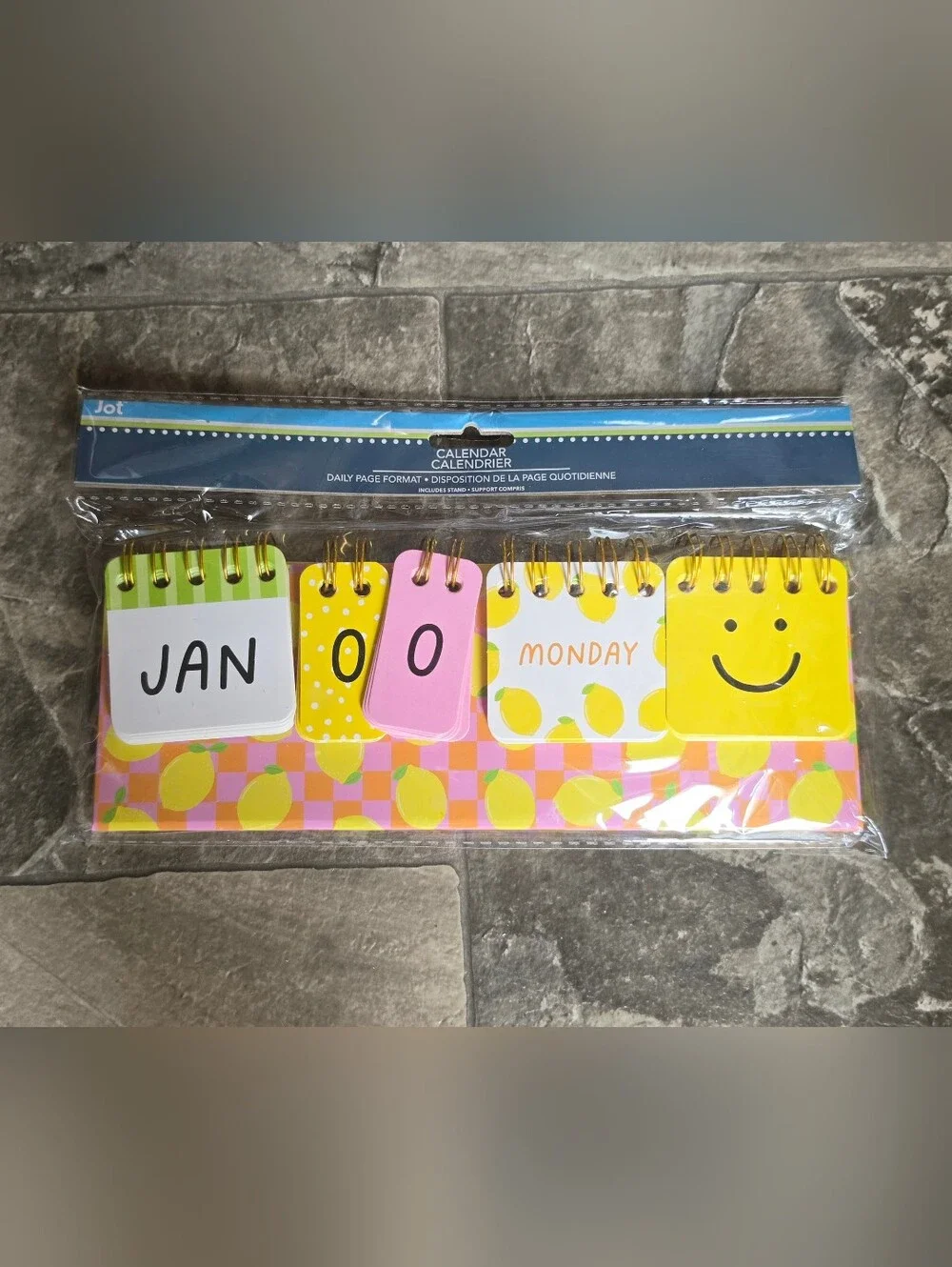 Lemon Themed Daily Flip Calendar - BNIB
